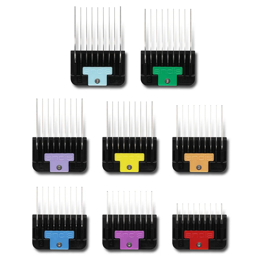Andis® Universal Stainless Steel 8-Piece Clipper Guard Set