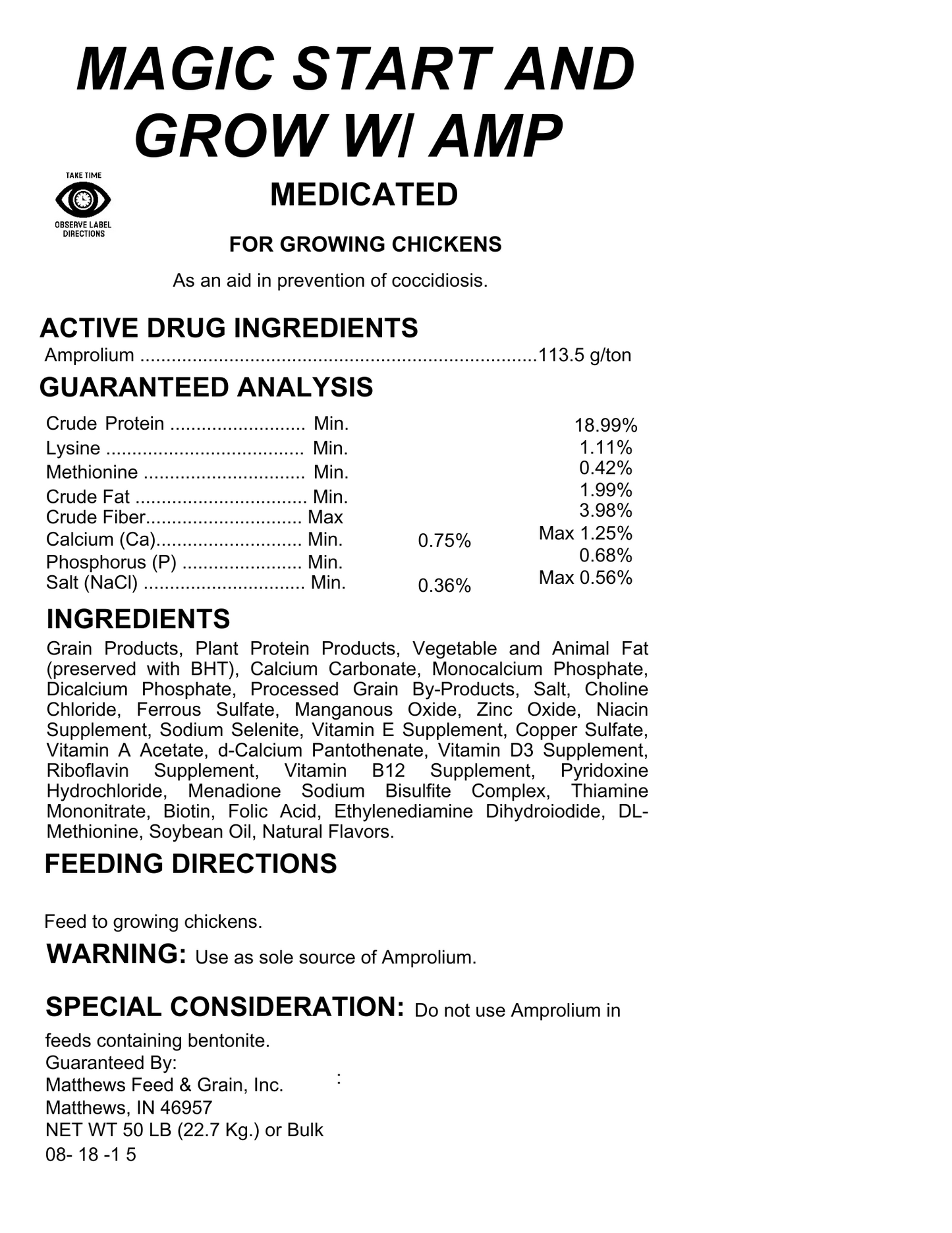 Magic Start & Grow Chick Starter