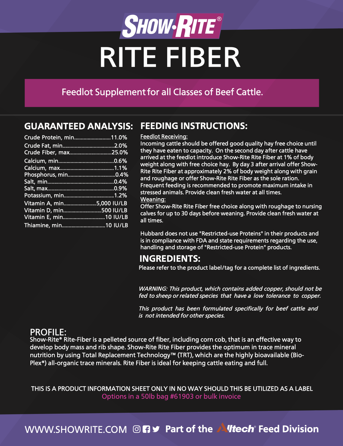 Show-Rite Rite Fiber – Matthews Feed and Grain